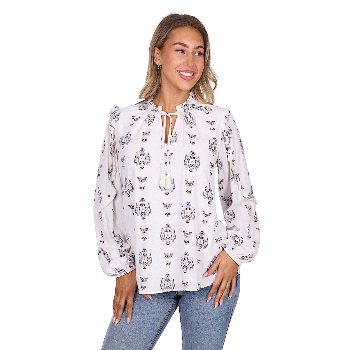 Pure Western Women’s Keeley Blouse - Ivory