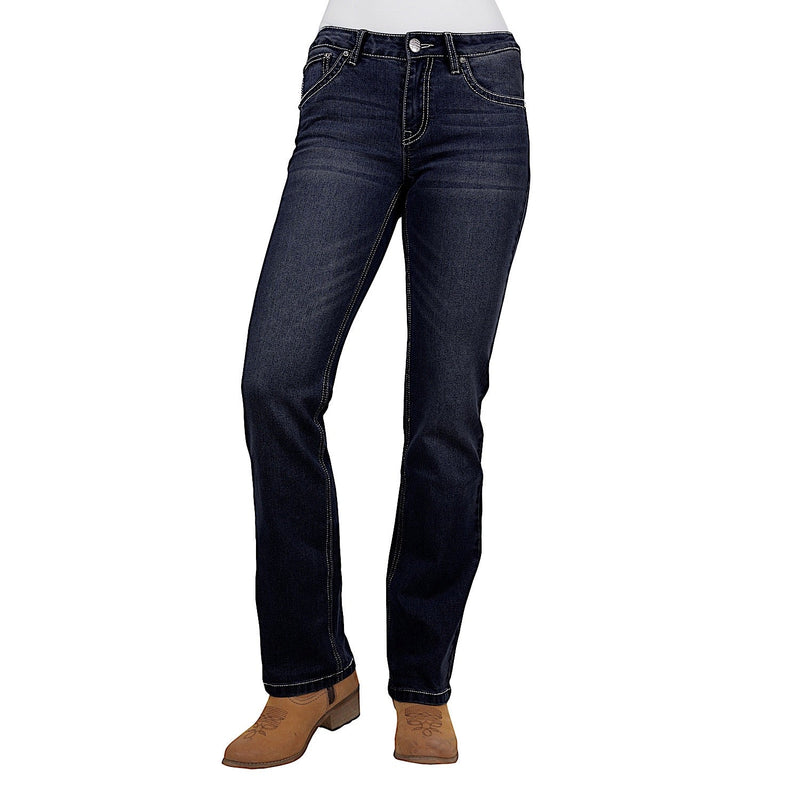 Pure Western Women’s Kim Hi Rise Boot Cut Jean 34L Midnight