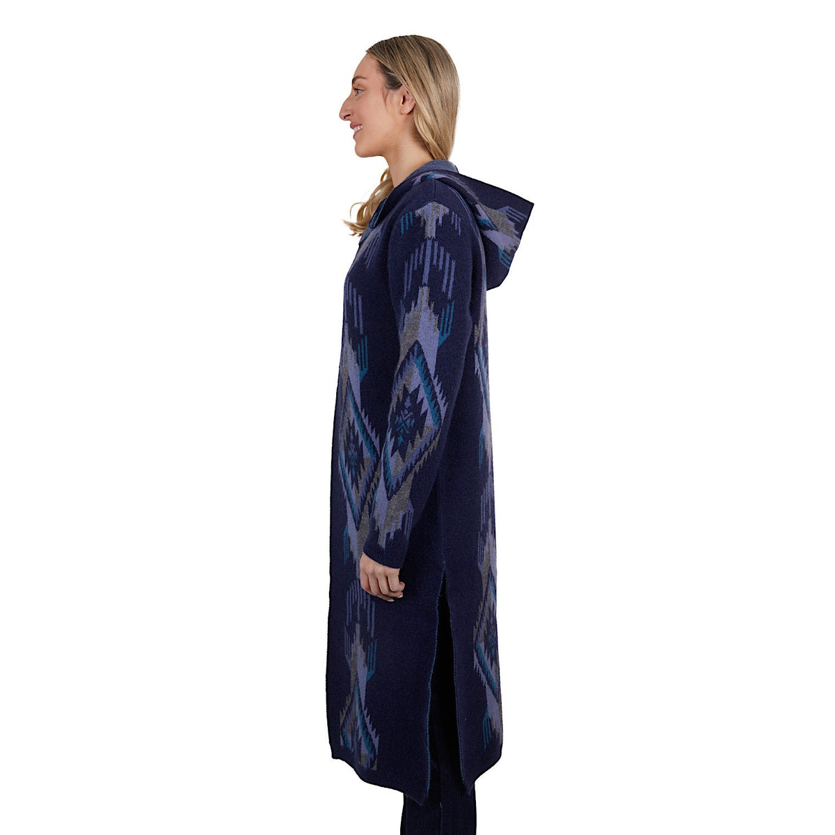 Pure Western Women’s Lana Hooded Knitted Cardigan Navy