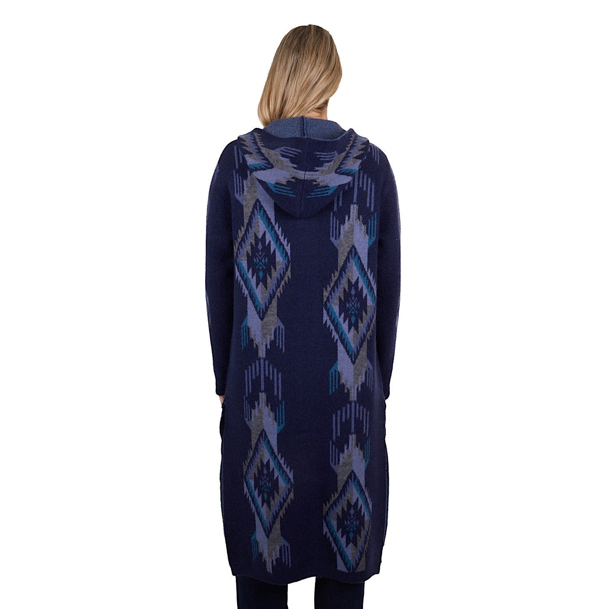 Pure Western Women’s Lana Hooded Knitted Cardigan Navy