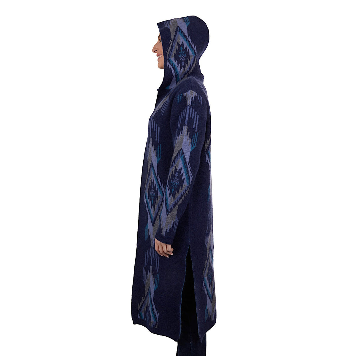 Pure Western Women’s Lana Hooded Knitted Cardigan Navy