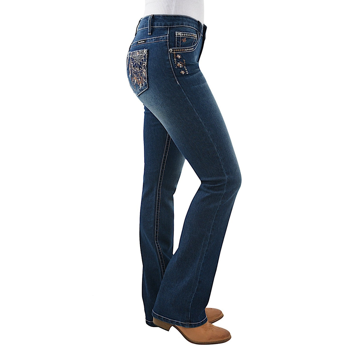 Pure Western Women’s Lola Boot Cut Jean 34’’ Leg Midnight