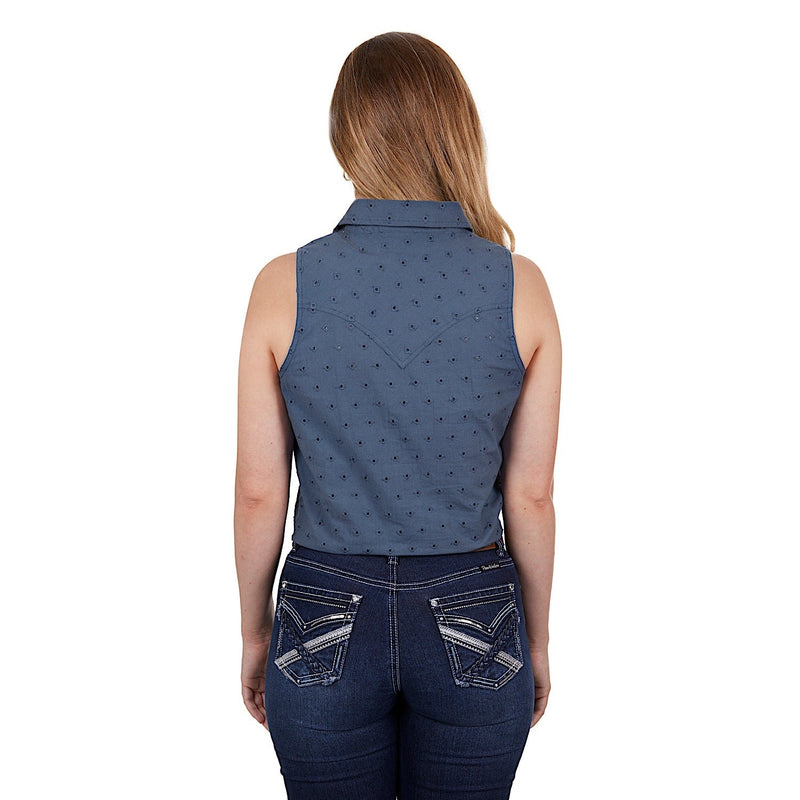 Pure Western Women’s Lola Shirt Blue