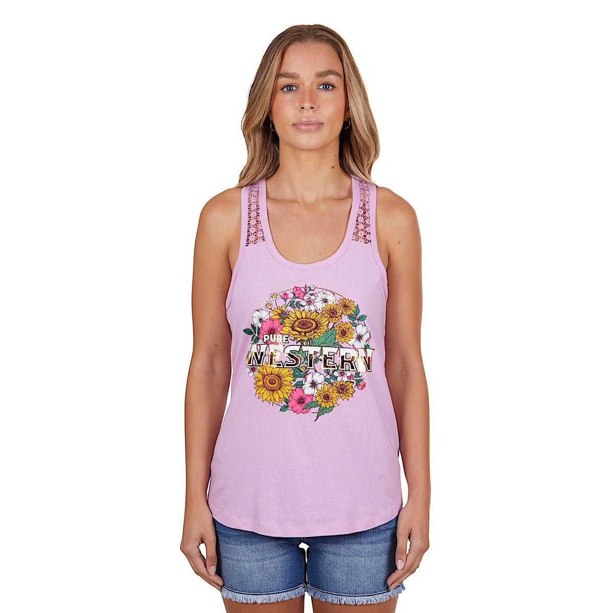 Pure Western Women’s Loretta Tank Pink