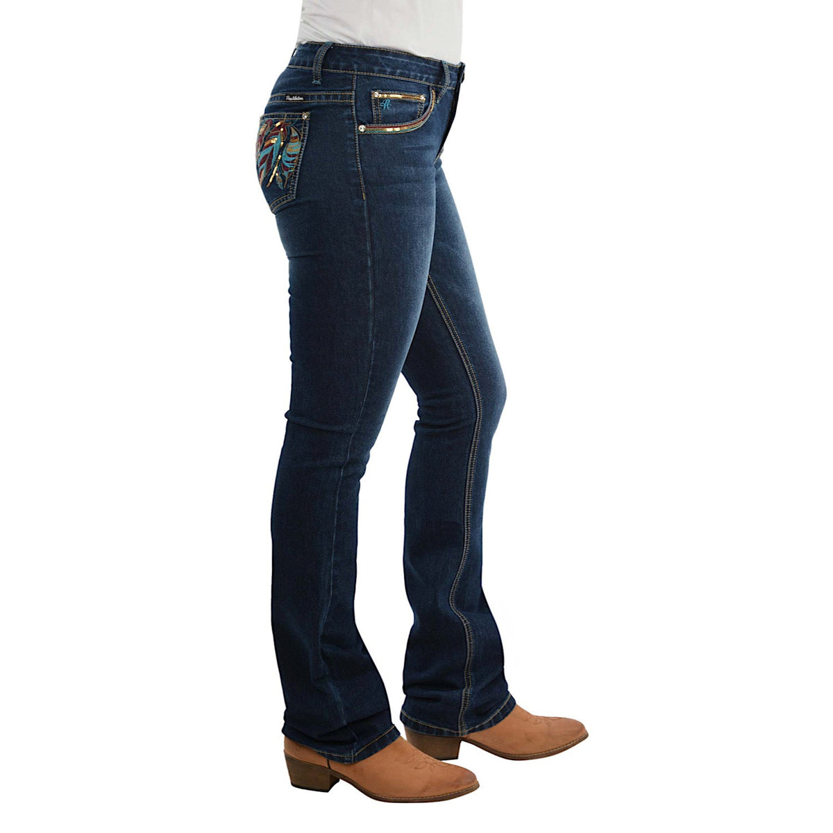 Pure Western Women’s Lucinda Straight Leg Jean 32’’ Leg Midnight