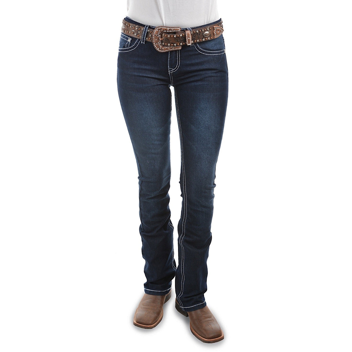 Pure Western Women’s Macy Boot Cut Jean 34 Leg Midnight