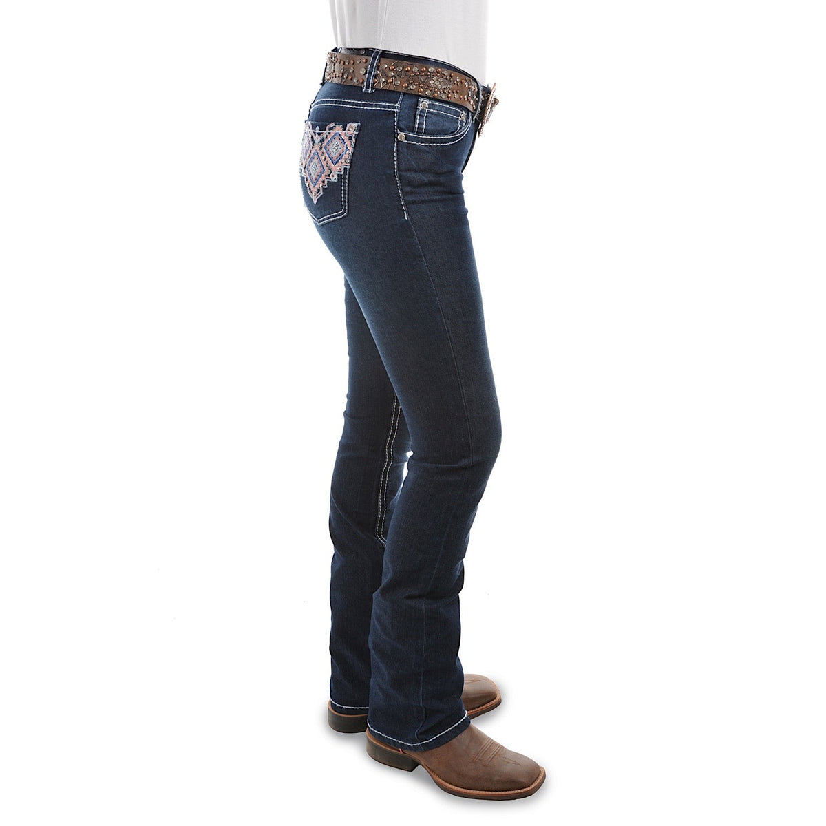 Pure Western Women’s Macy Boot Cut Jean 34 Leg Midnight