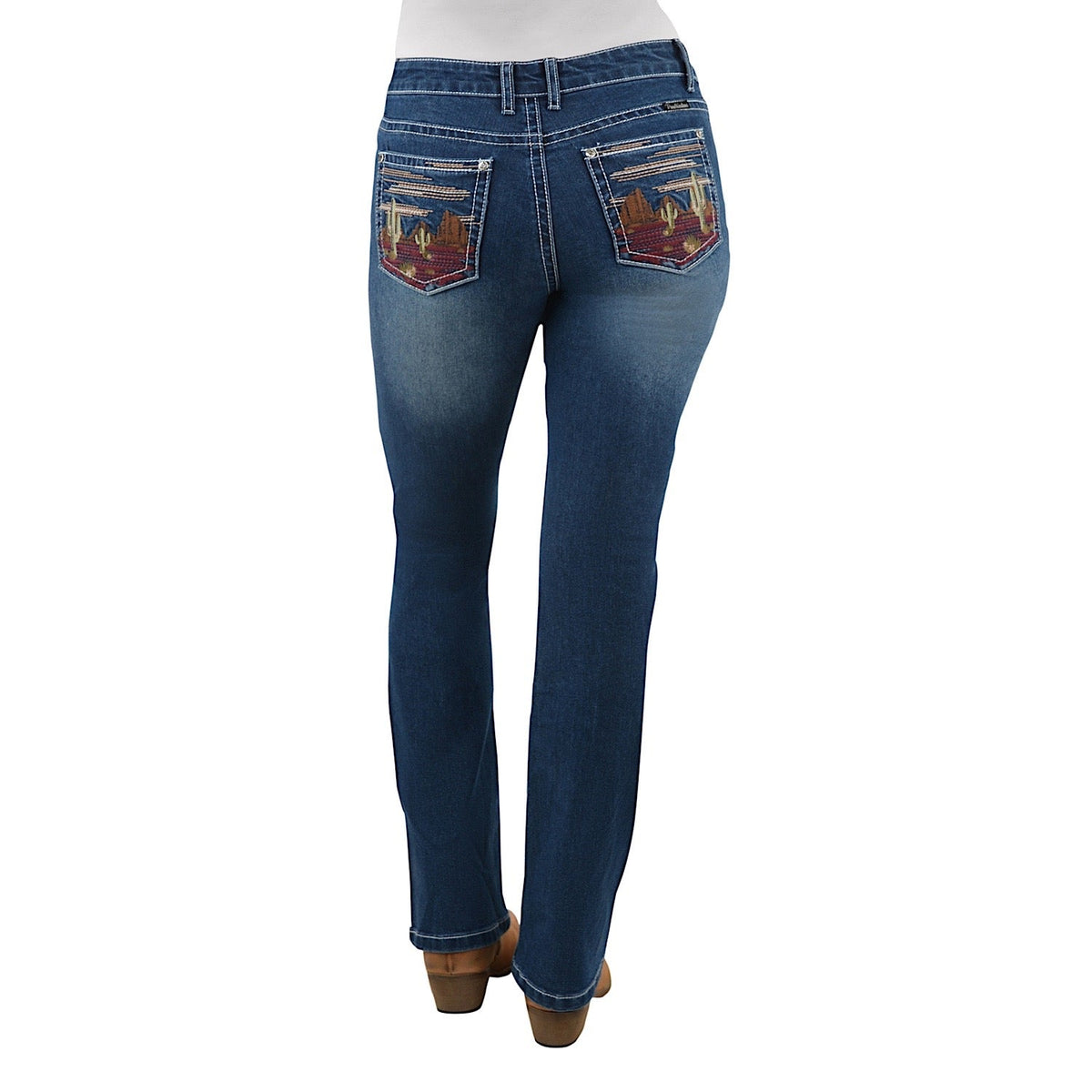 Pure Western Womens Madeleine Boot Cut Jean 34’’ Leg True Blue