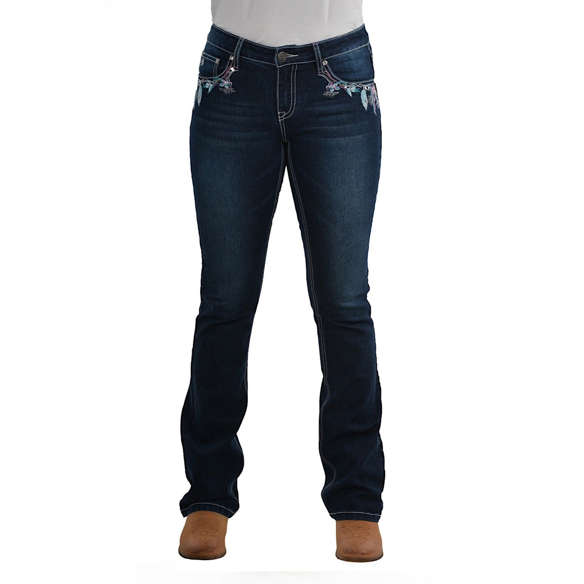 Pure Western Womens Madison Boot Cut Jean 32’’ Leg Midnight