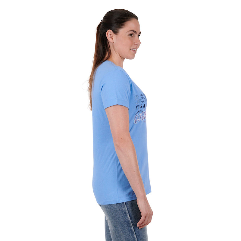 Pure Western Womens Mae Tee-Cornflower