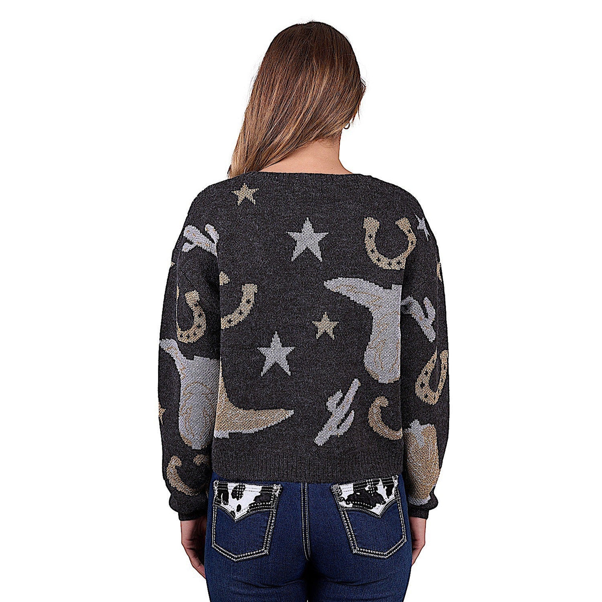 Pure Western Women’s Marcy Knitted Pullover - Charcoal Marle