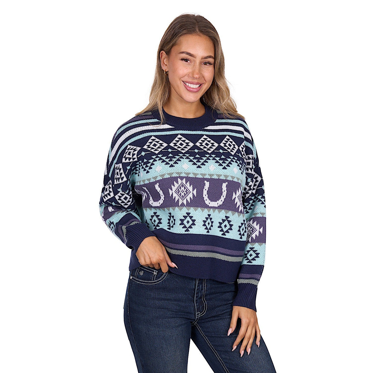 Pure Western Women’s Margo Pullover - Navy