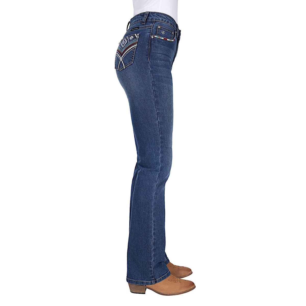 Pure Western Women’s Mary High Rise Boot Cut Jean 32L - Indigo