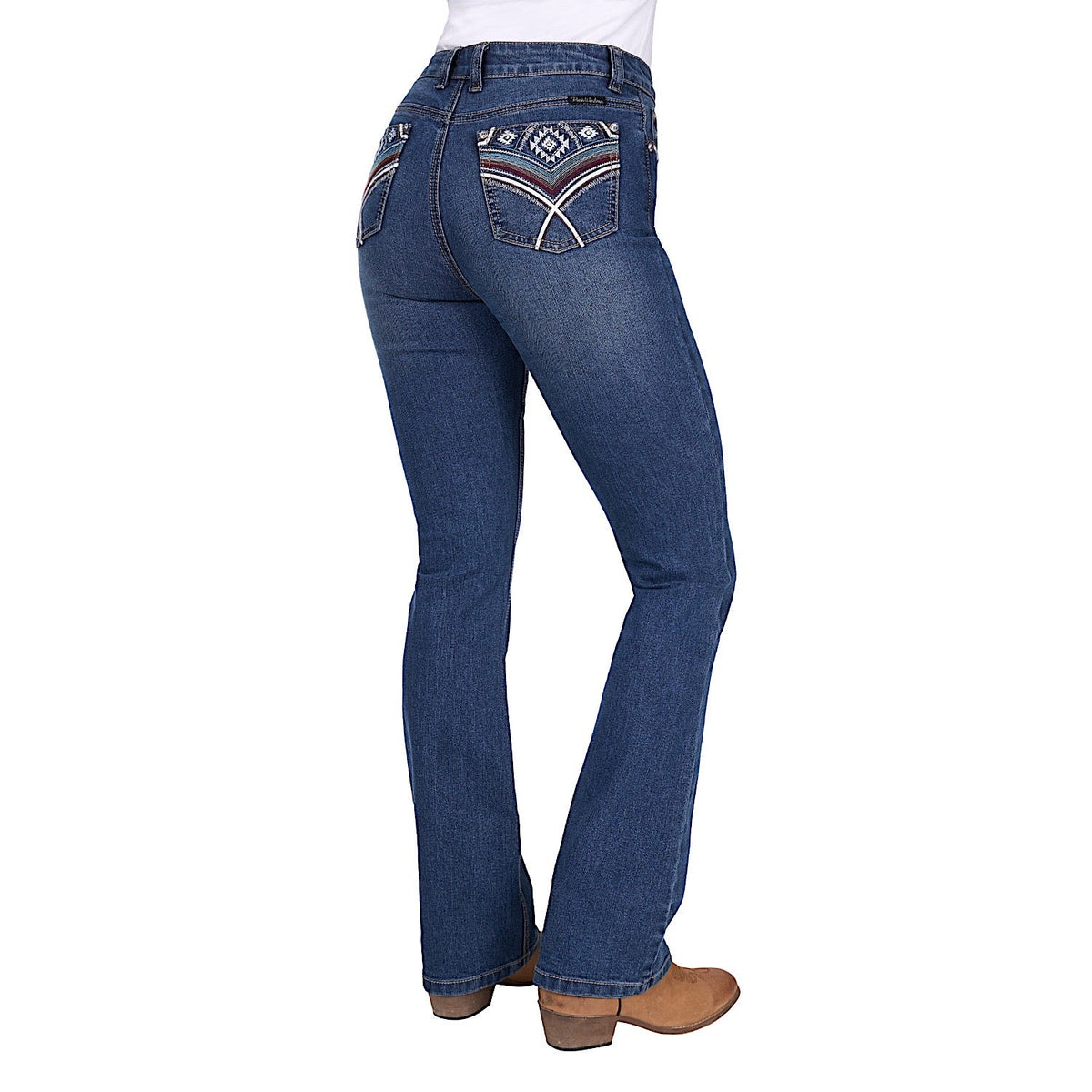 Pure Western Women’s Mary High Rise Boot Cut Jean 32L - Indigo