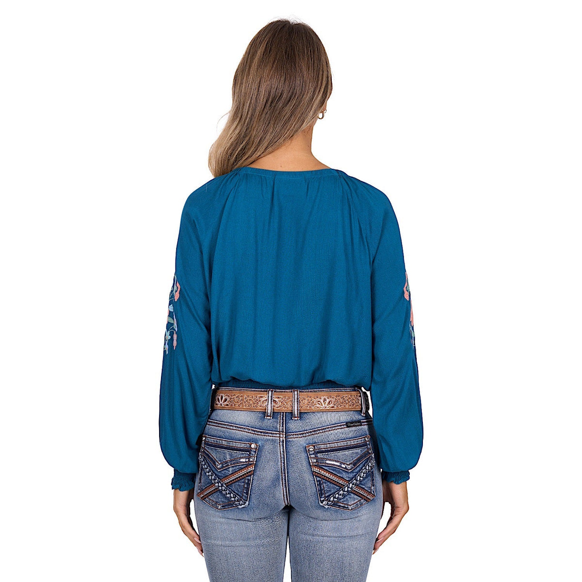 Pure Western Women’s Melina Blouse - Turquoise