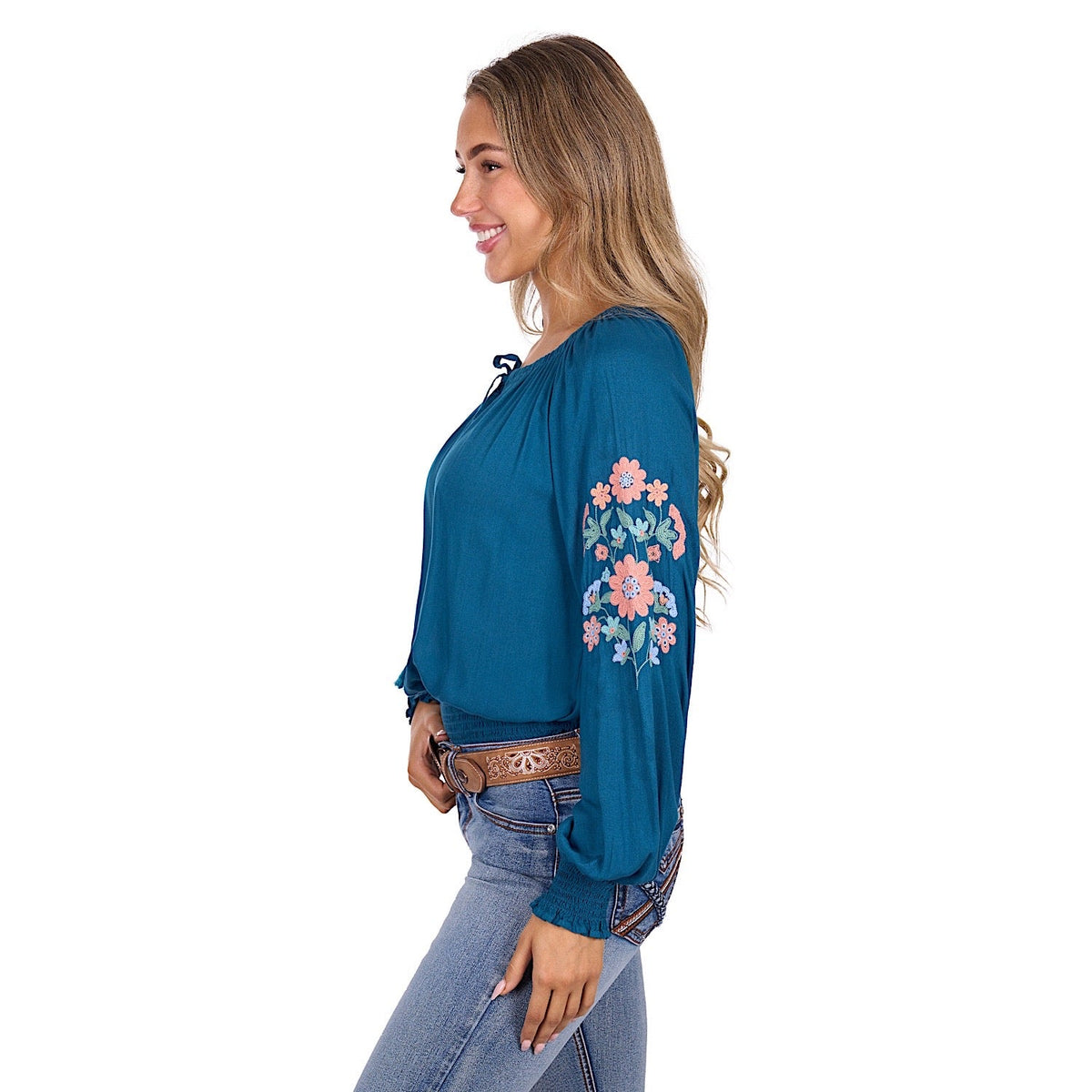 Pure Western Women’s Melina Blouse - Turquoise