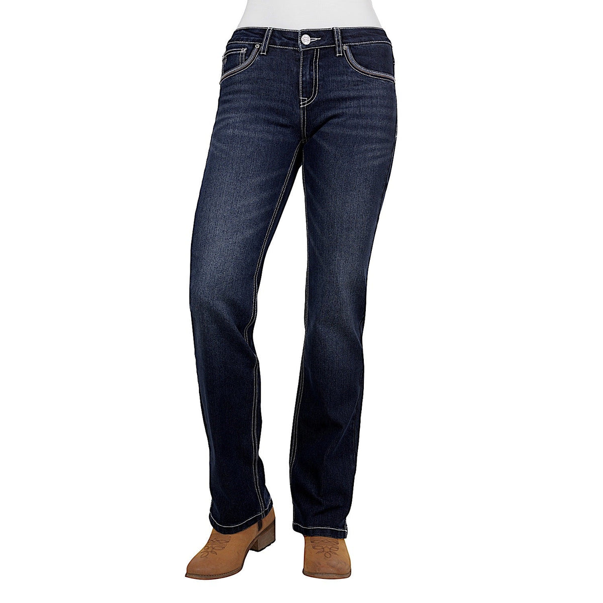 Pure Western Women’s Mia Straight Leg Jean 32Leg Evening Sky