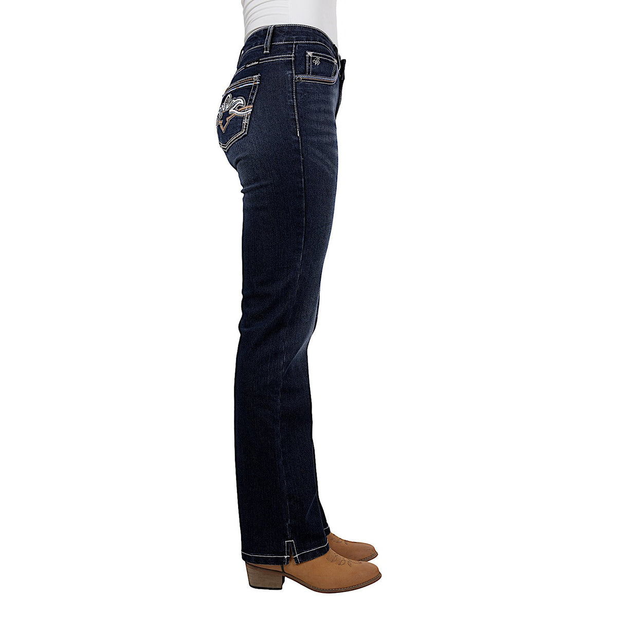 Pure Western Women’s Mia Straight Leg Jean 32Leg Evening Sky