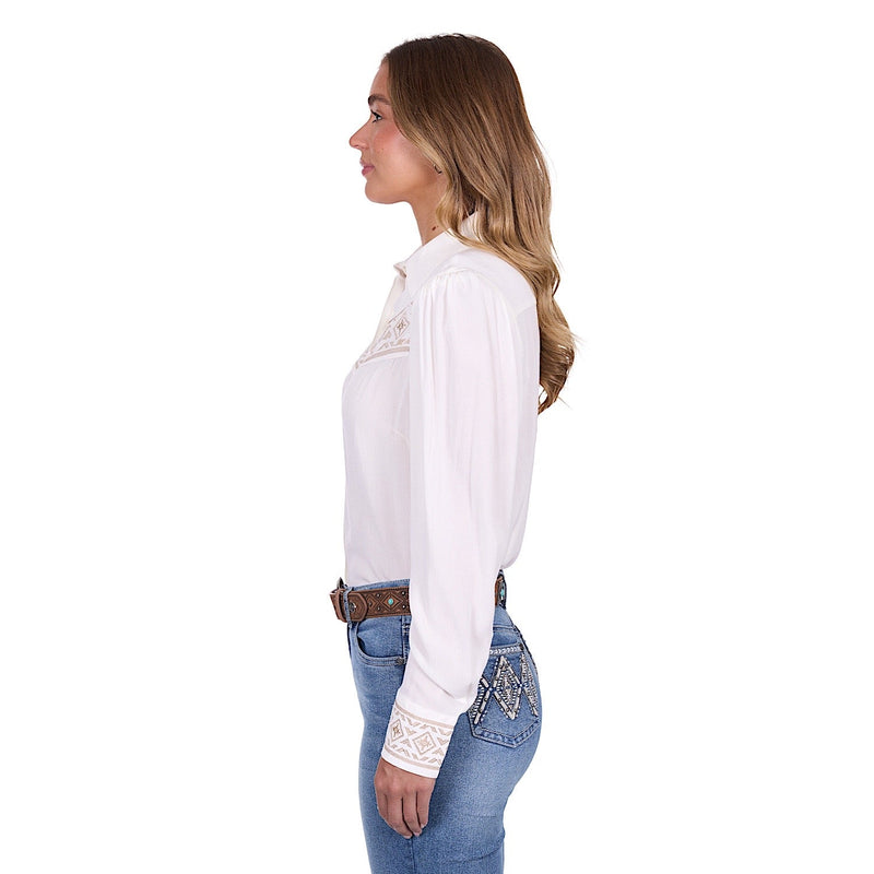 Pure Western Women’s Monica Shirt - Cream