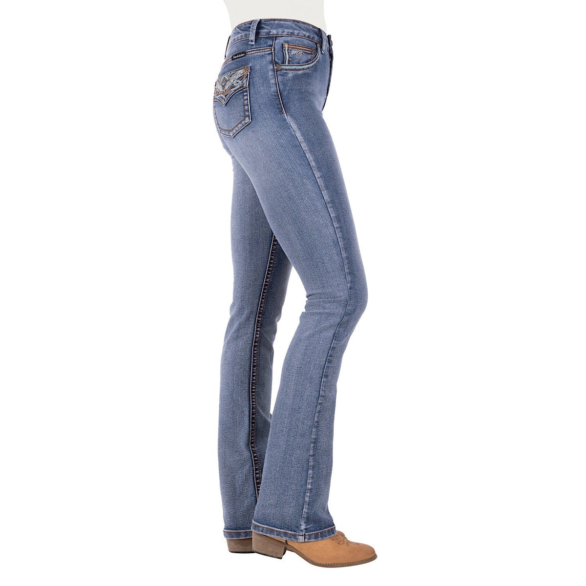 Pure Western Women’s Nina Hi Rise Boot Cut Jean-Moonshine