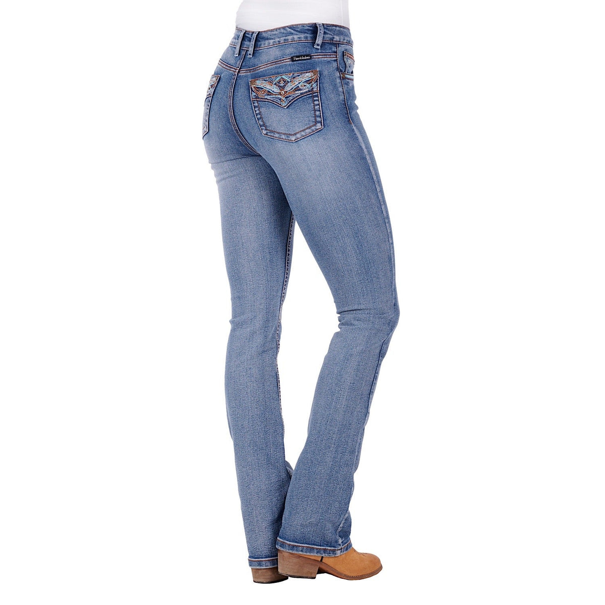 Pure Western Women’s Nina Hi Rise Boot Cut Jean-Moonshine