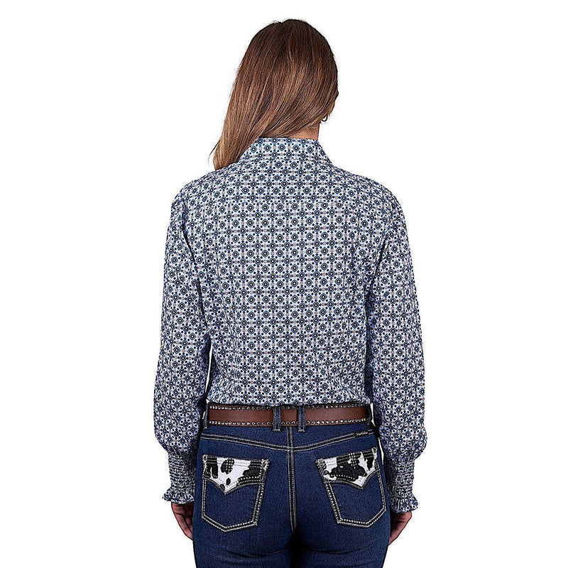 Pure Western Women’s Norma Print Shirt - Blue