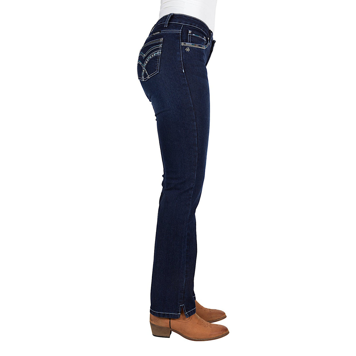 Pure Western Womens Oda Straight Leg Jean 32’’ Leg Midnight