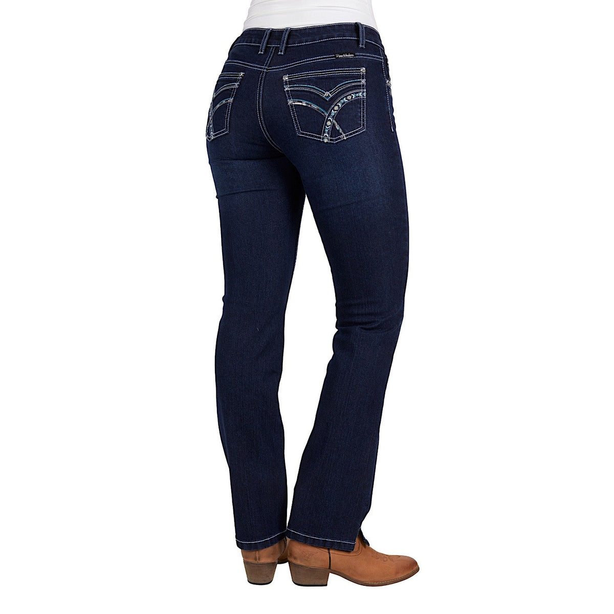 Pure Western Womens Oda Straight Leg Jean 32’’ Leg Midnight