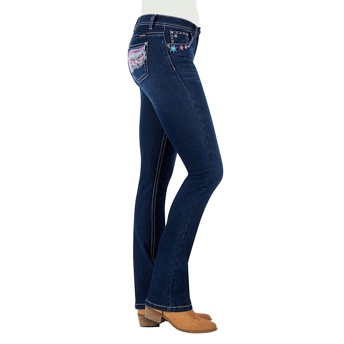 Pure Western Women’s Odelia Boot Cut Jean-Darkest Night