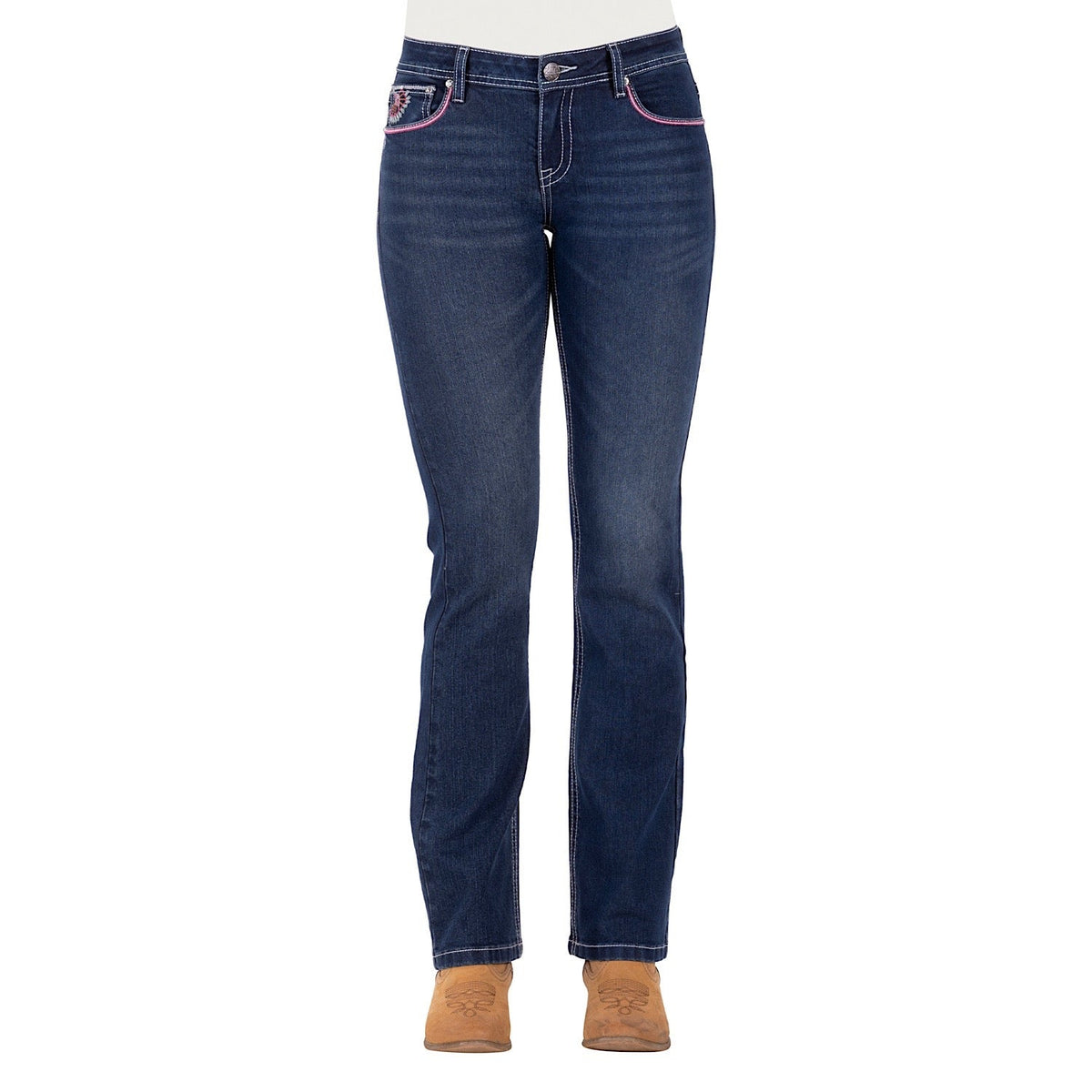 Pure Western Women’s Odelia Boot Cut Jean-Darkest Night