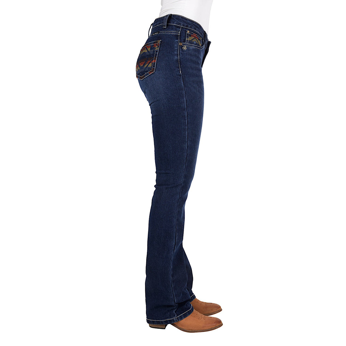 Pure Western Women’s Ola Relaxed Rider Jean 36’’ Leg Evening Sky