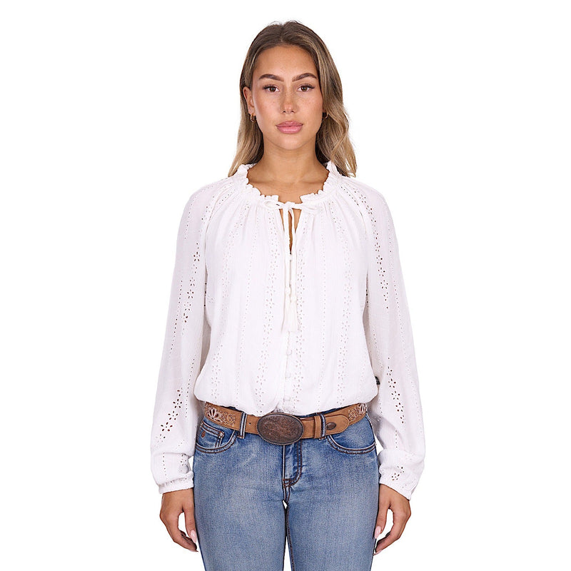 Pure Western Women’s Pepper Blouse - White