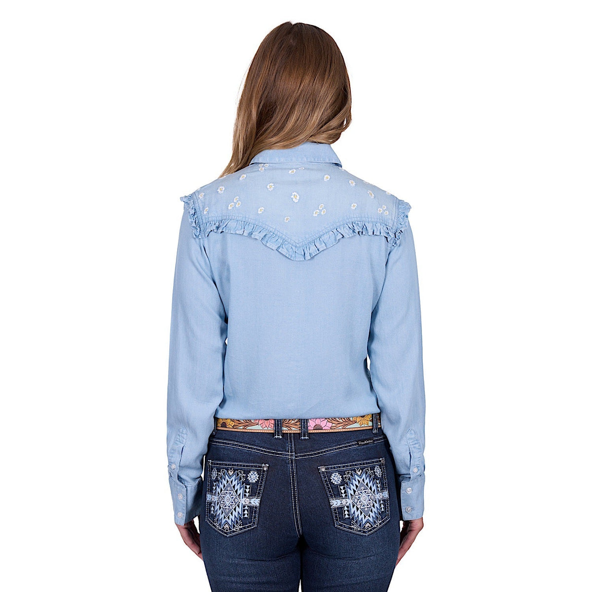 Pure Western Women’s Pheobe Shirt - Blue
