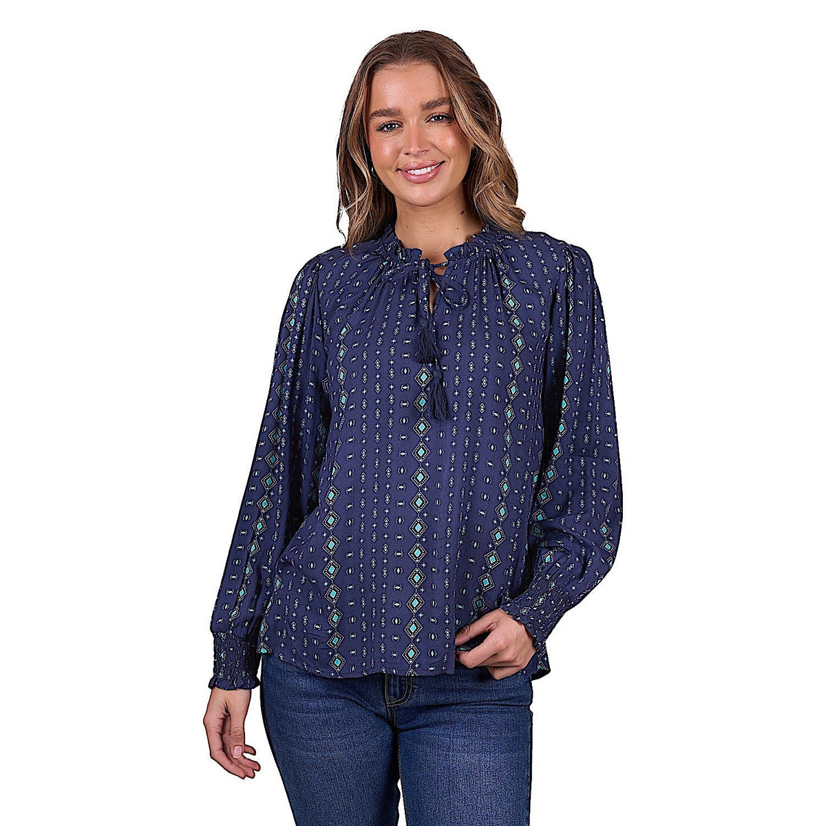 Pure Western Women’s Rachel Blouse - Navy