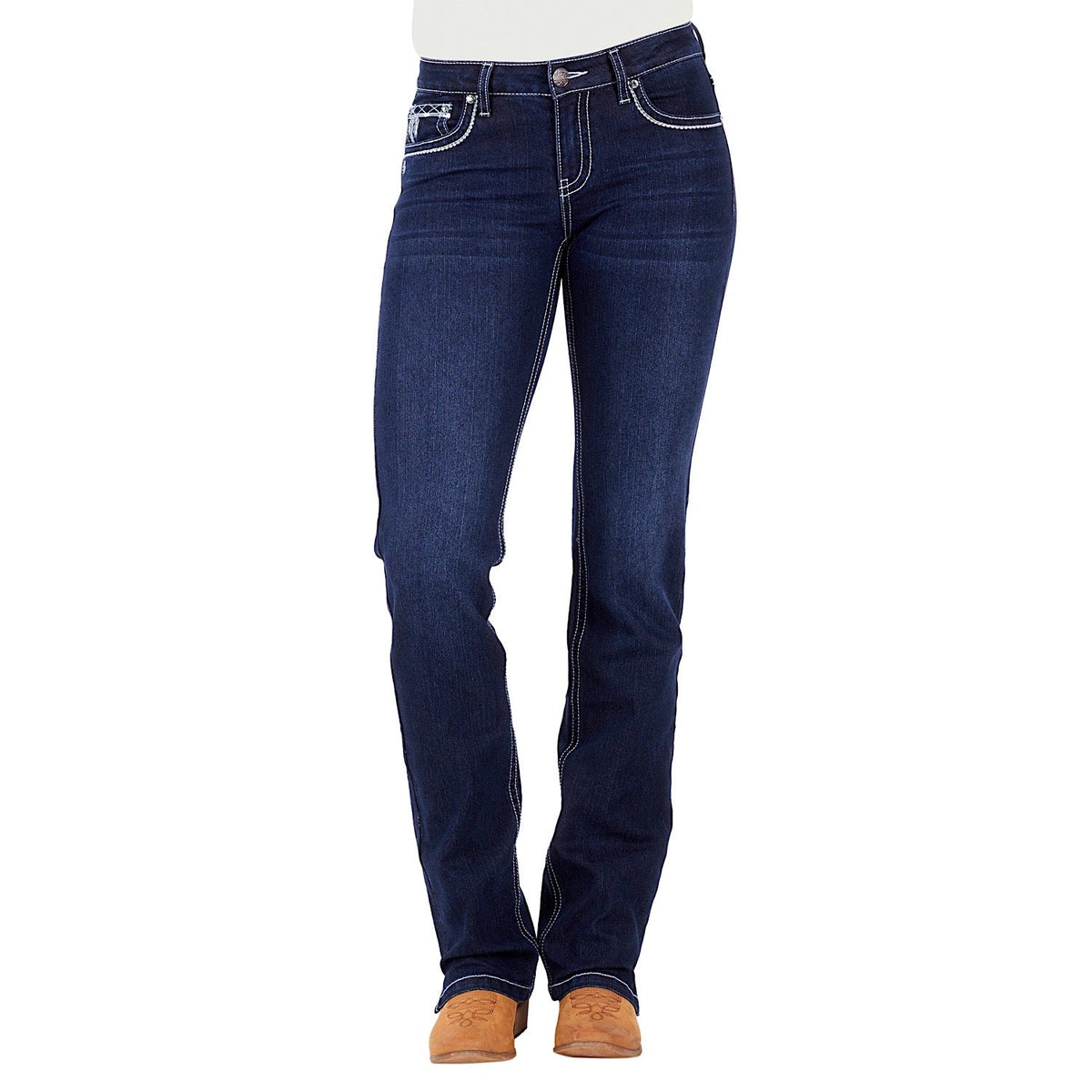 Pure Western Women’s Raina Straight Leg Jean-Old Indigo