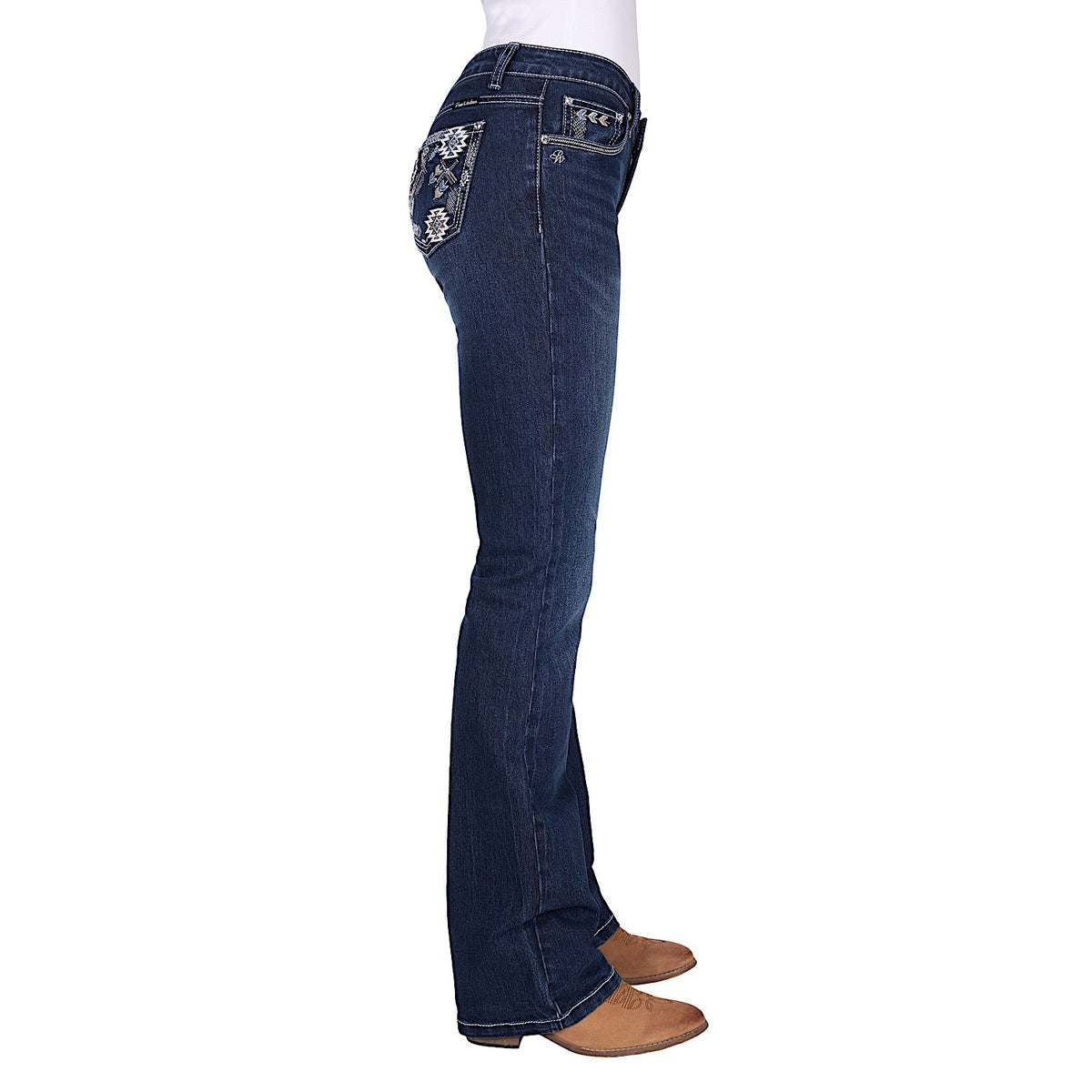 Pure Western Women’s Raven Mid Rise Boot Cut Jean 34L - Evening Sky