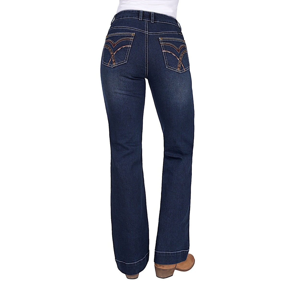 Pure Western Women’s Romy Mid Rise Trouser Jean 32L - Midnight