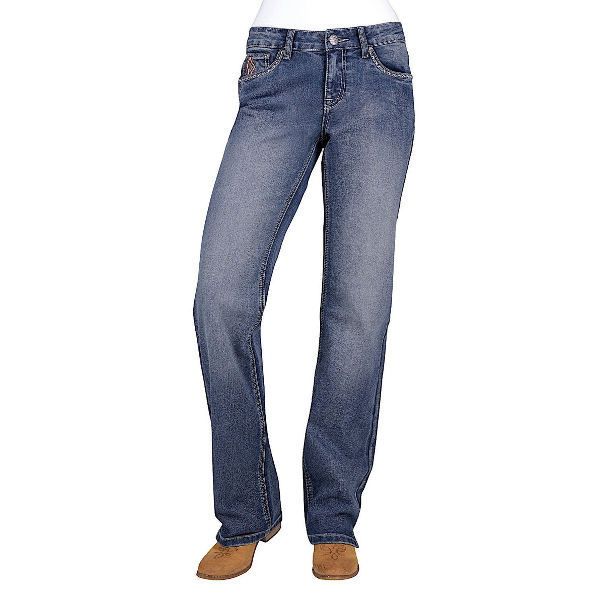 Pure Western Women’s Rue Straight Leg Jean 34’’ Leg - Moonshine