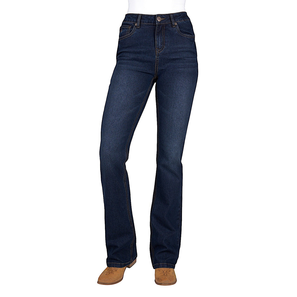 Pure Western Women’s Sam High Rise Boot Cut Jean 34 Inch Leg - Midnight