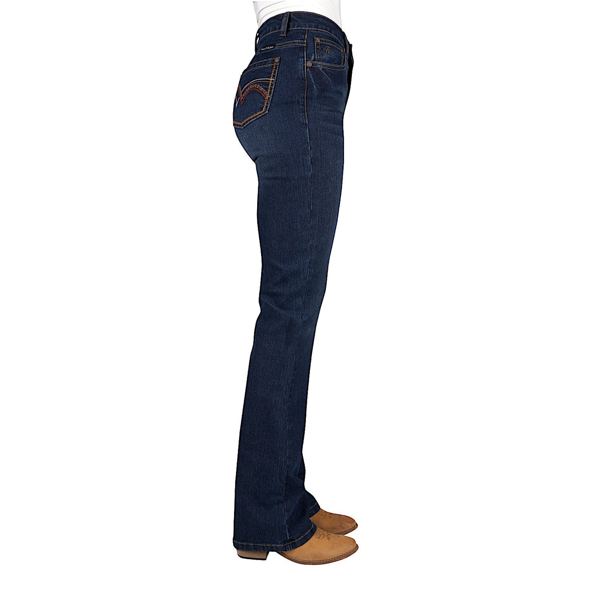 Pure Western Women’s Sam High Rise Boot Cut Jean 34 Inch Leg - Midnight