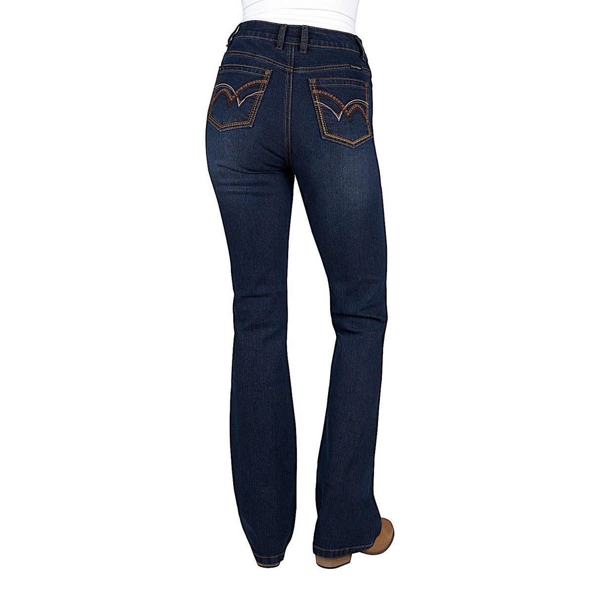 Pure Western Women’s Sam High Rise Boot Cut Jean 34 Inch Leg - Midnight