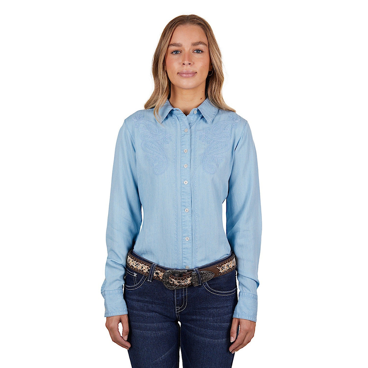 Pure Western Women’s Shelby Shirt Blue