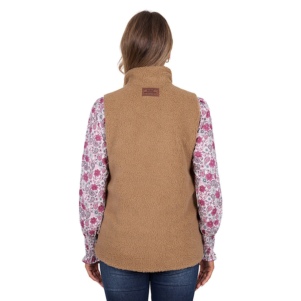 Pure Western Women’s Sherri Reversible Vest - Tan