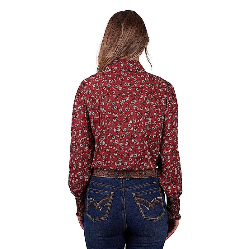 Pure Western Women’s Tahnee Print Shirt - Rust