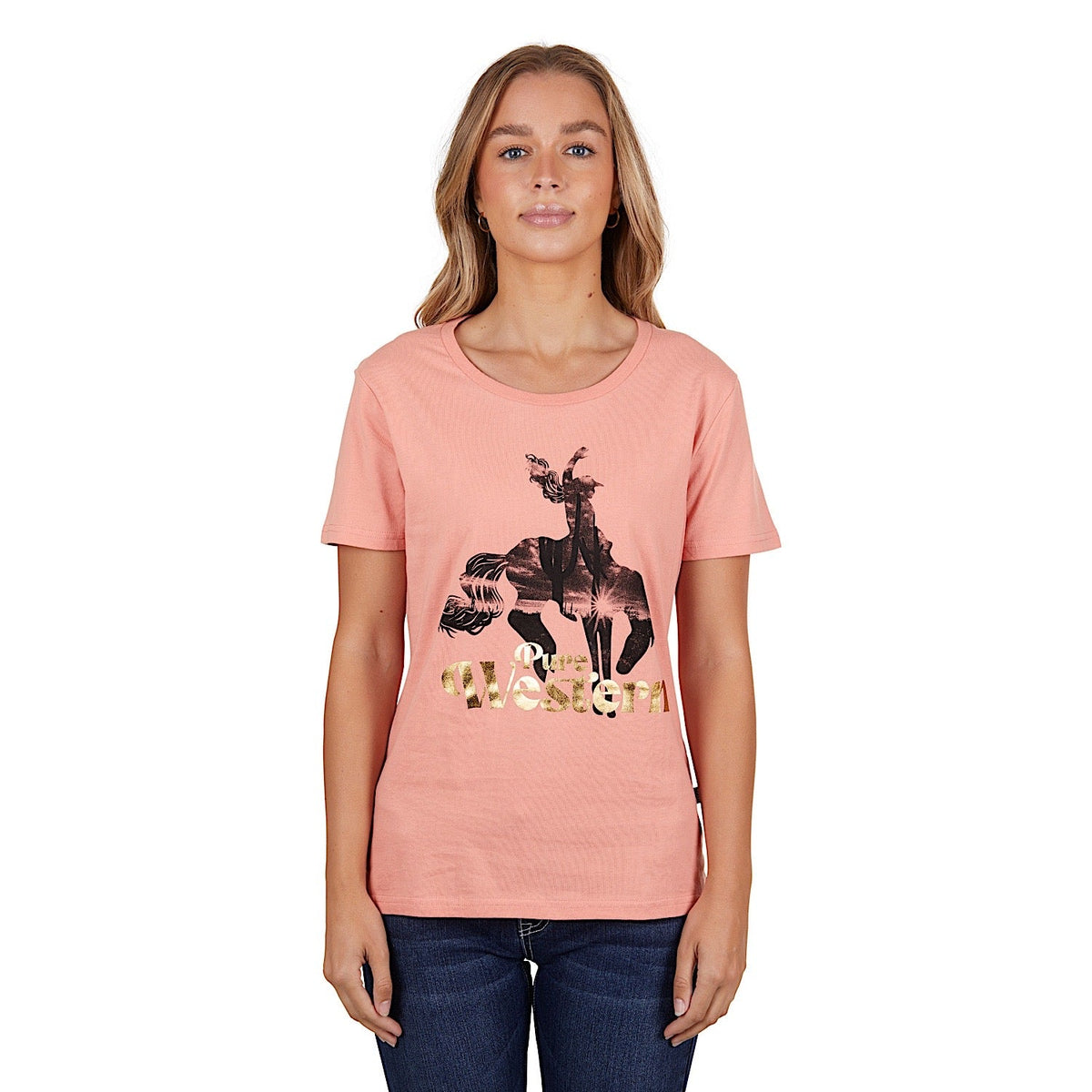 Pure Western Women’s Tatum Tee Coral