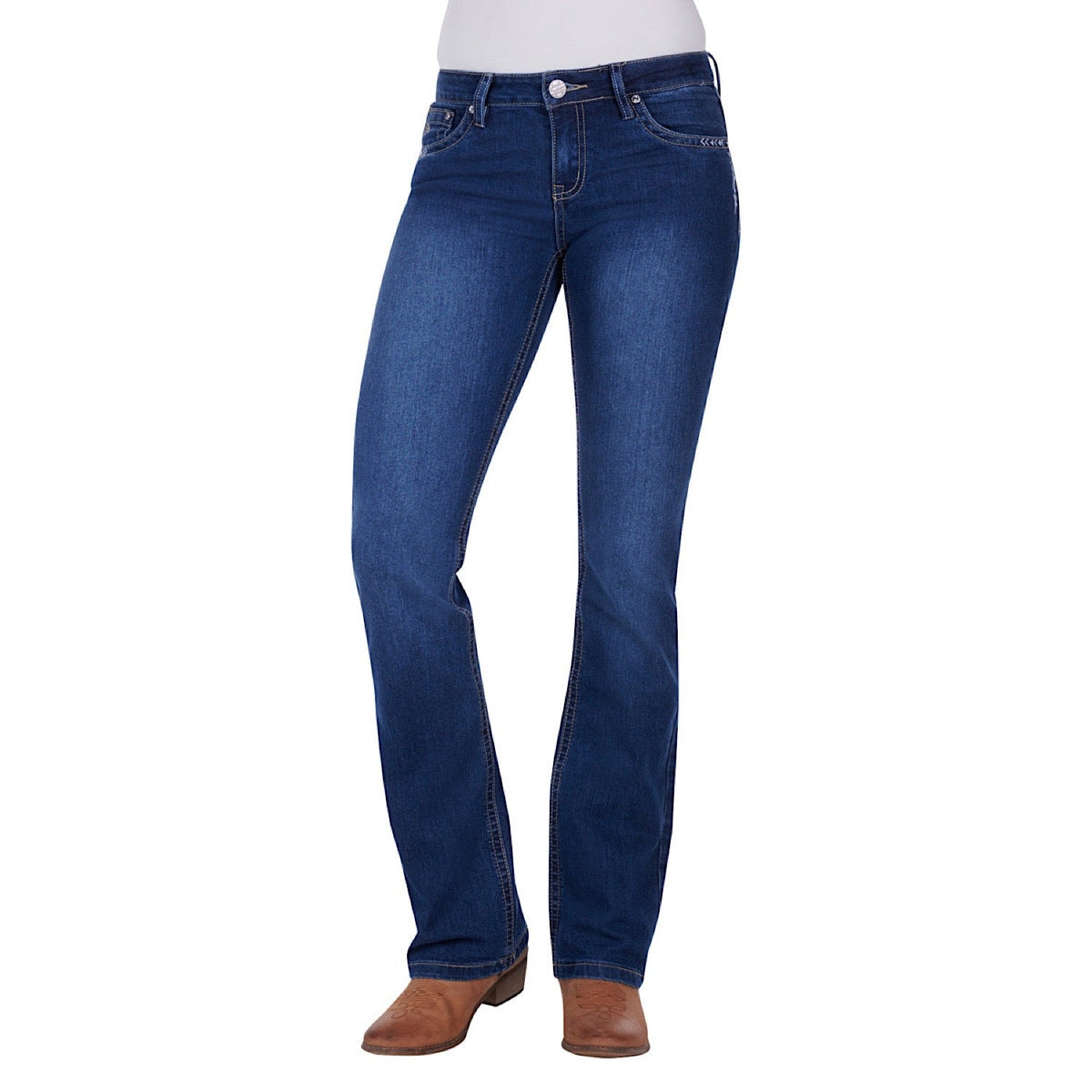 Pure Western Women’s Trisha Boot Cut Jean 34’’ Leg True Blue
