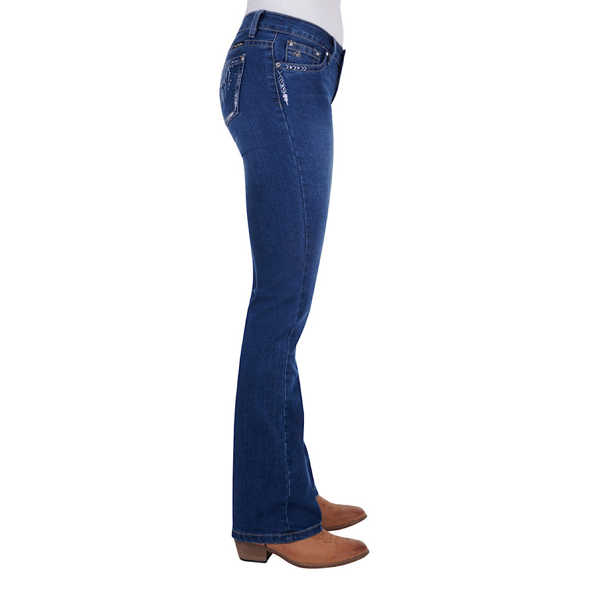 Pure Western Women’s Trisha Boot Cut Jean 34’’ Leg True Blue