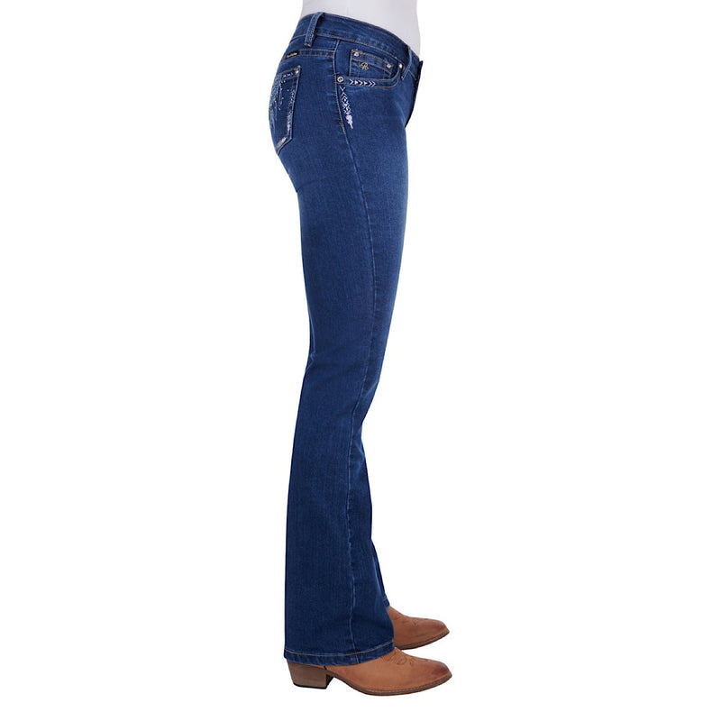 Pure Western Women’s Trisha Boot Cut Jean 34’’ Leg True Blue