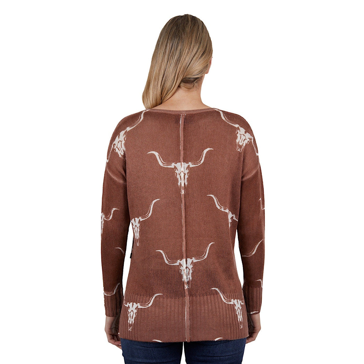 Pure Western Womens Veola Knitted Pullover Brown