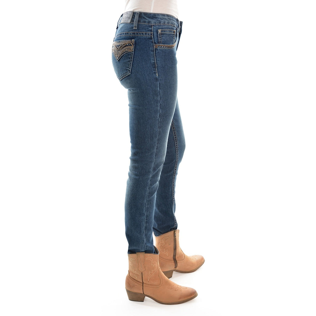 Pure Western Women’s Vivienne Skinny Leg Jean 32 Leg Dusk
